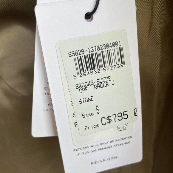 Reiss Suede Racer / Bomber Jacket - Picture 4 of 12